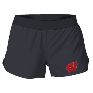 SOFFE Womens Wisconsin Badgers Woven Shorts   Size L, Black
