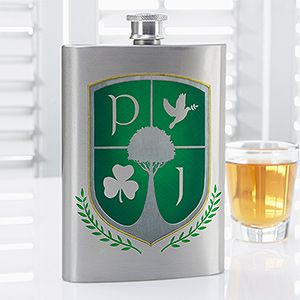 Personalized Flasks   My Custom Crest  Graphic