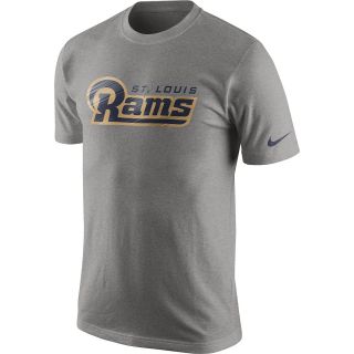 NIKE Mens St. Louis Rams Wordmark Short Sleeve T Shirt   Size Medium, Dk.grey