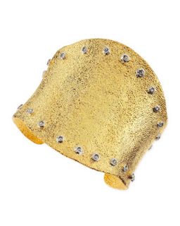 Crystal Studded Large Cuff   Alexis Bittar   Gold (LARGE )