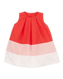 Colorblock Pleated Dress, Pink, 6 24 Months   Marie Chantal   Pink (12M)
