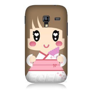 Head Case Designs Brown Japanese Kimono Girl Kawaii Hard Back Case Cover for Samsung Galaxy Ace Plus S7500 Cell Phones & Accessories