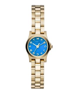 Henry Dinky Analog Watch with Bracelet, Yellow Golden/Blue   MARC by Marc
