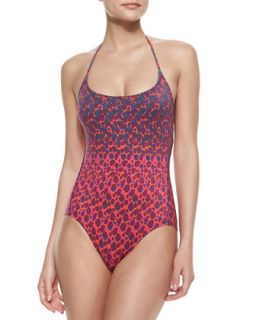Womens Printed Tie Back Halter One Piece Swimsuit   MARC by Marc Jacobs   Pop