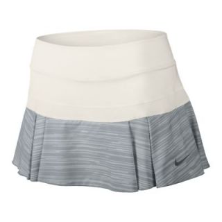 Nike Victory Printed Pleated Womens Tennis Skirt   Ivory