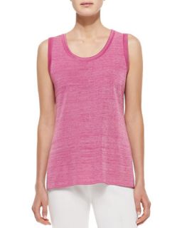 Womens Melange Knit Tank, Pink Melange   Misook   Pink melange (SMALL (6/8))