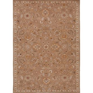 Hand tufted Transitional Oriental Pattern Brown Rug (2 X 3)