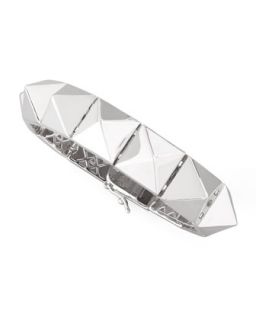 Large Pyramid Bracelet, Silver Plate   Eddie Borgo   Silver (LARGE )