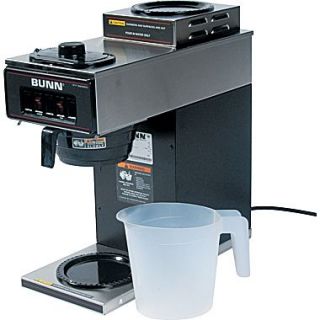 Bunn 12 Cup Two Station Commercial Pour O Matic Coffee Brewer, Stainless Steel, Black
