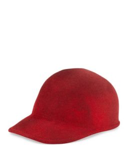Joey Wool Cap Hat, Red Marble   Eugenia Kim   Red marble