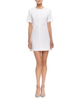 Womens Palatial Twill Short Sleeve Dress   Theory   White (8)