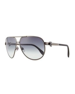 Classic Aviator Sunglasses   Alexander McQueen   Dark ruthenium