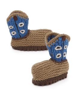 Crochet Cowboy Baby Booties, Blue   Art Walk   Blue (ONE SIZE)