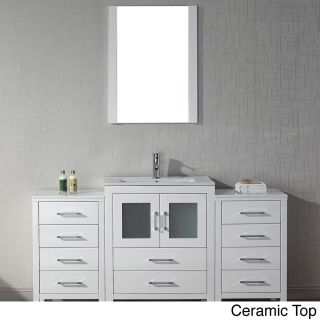 Virtu Usa Dior 64 Inch Single Sink Vanity Set In White