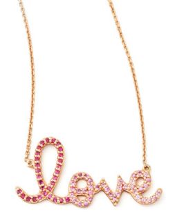 Large Ruby/Pink Sapphire Love Necklace   Sydney Evan   Rose gold (LARGE )