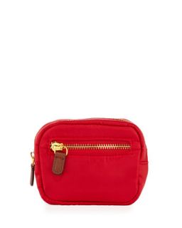 Au Revoir Nylon Mini Cosmetic Pouch, Red   Toss   Red