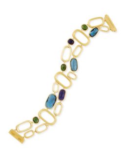 Murano 18k Gold Multi Stone Link Bracelet   Marco Bicego   Gold (18k )