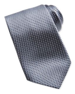 Mens Textured Solid Tie, Gray   Ermenegildo Zegna   Grey