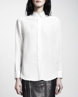 Womens Covered Button Down Blouse   Saint Laurent   Tanned (44/12)