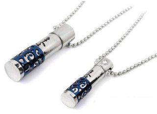His & Hers Matching Set Titanium Couple Pendant Necklace Korean Love Style in a Gift Box (ONE PAIR) Locket Necklaces Jewelry