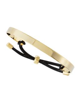 Adjustable ID Bracelet, Black/Golden   Jules Smith   Gold