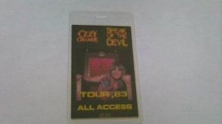 Ozzy Osbourne Backstage Pass All Access Promo Tour Laminate Entertainment Collectibles
