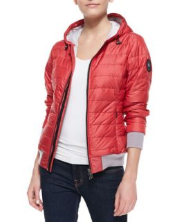 Womens Sydney Hooded Puffer Jacket, Red   Canada Goose   Red (LARGE)