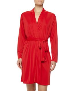 Womens Negligee Slinky Knit Short Robe, Regent Red   Natori   Regent red (X 