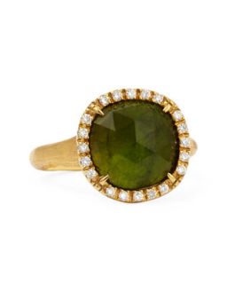 Jaipur Sunset 18kt Gold Diamond Green Tourmaline Ring   Marco Bicego   Green (7)