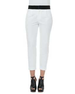 Womens Layney Cropped Trousers, White   Milly   White (8)