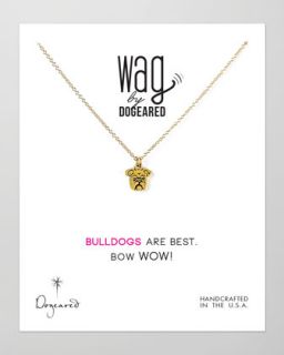 14k Vermeil Bulldog Necklace   Dogeared   Gold (14k )