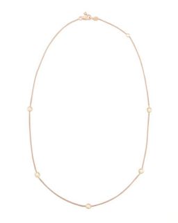 Rose Gold Diamond Station Necklace   Roberto Coin   Rose gold