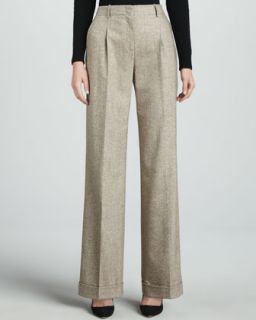 Womens Harrison Pleated Tweed Pants   Lafayette 148 New York   Anise multi (6)