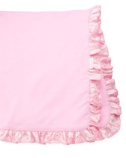 Ruffled Rose Blanket, Pink   Cach Cach   Pink