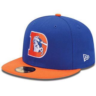 NEW ERA Mens Denver Broncos Retro D Logo 59FIFTY Fitted Cap   Size 7.25, Royal