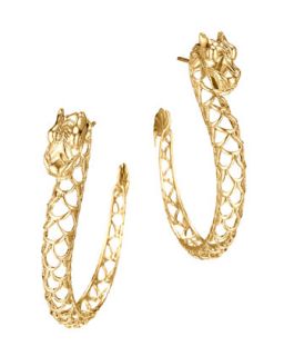 Gold Naga Hoop Earrings   John Hardy   Gold