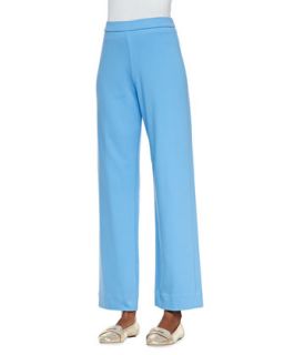 Womens Interlock Stretch Pants   Joan Vass   Iris blue (0 (4))