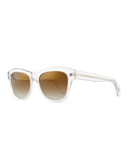 Sofee Rounded Sunglasses, Crystal   Oliver Peoples   Crystal