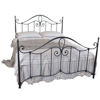 Gold Sparrow Gold Sparrow Genoa Forged Metal Bed Black Size Queen
