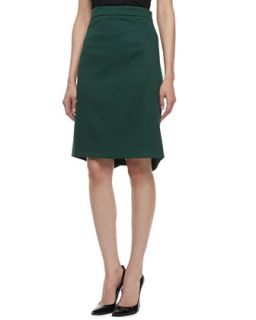 Womens Textured Pencil Skirt, Dark Green   Zac Posen   Dark green (4)
