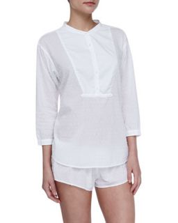 Womens Shaya Swiss Dot Pajama Shorts, White   Xirena   White (LARGE)