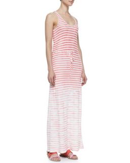 Womens Emilia Sleeveless Stripe Maxi Dress   Soft Joie   Sandy coral/Antiq