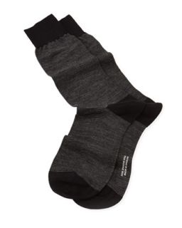 Mens Micro Striped Pin Dot Socks, Black   Pantherella   Black
