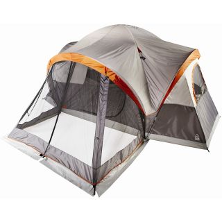 ALPINE DESIGN 8 Person Mesa Tent with Screen Porch   Size 8, Orange/grey