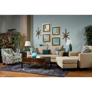 Kent Light Brown 4 piece Sofa Set