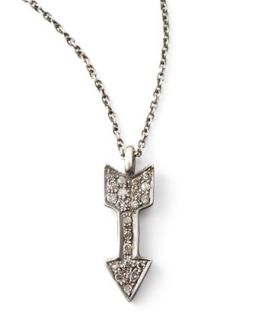 Diamond Arrow Pendant Necklace, 18L   Zoe Chicco   Silver
