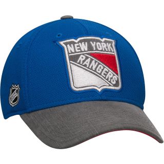 REEBOK Mens New York Rangers Playoff Flex Fit Cap   Size S/m
