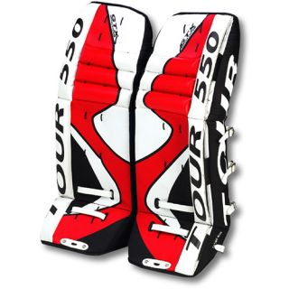 Tour TR 550 Youth Hockey Goalie Pads   Size 27 Inches, Red/black/white