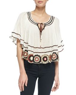 Womens The Way She Moves Embellished Trim Top   Free People   Multi (MEDIUM)