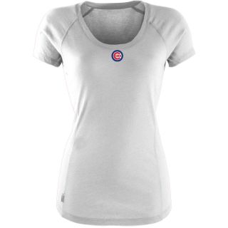 Antigua Chicago Cubs Womens Pep Shirt   Size Medium, White (ANT CUBS WM PEP)